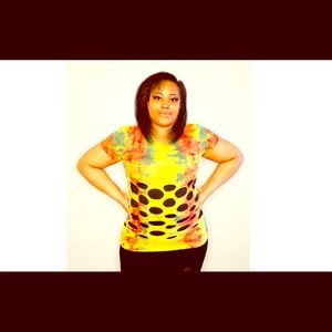 Cut, tie-dyed, t shirt